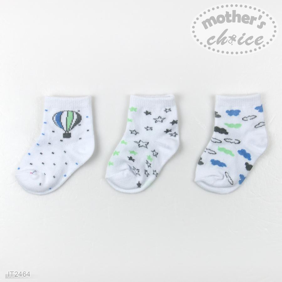 Mother's Choice 3 Pairs Gift Box Socks - Sky Combos