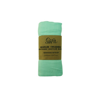 Baby Moon LOVE IT MUSLIN SWADDLE LIGHT GREEN