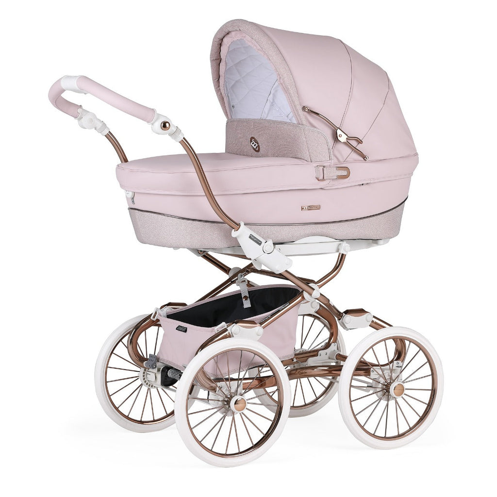 Bebecar PR Stylo Glitter Pink/Gold Chassis Set + Carseat + Bag (LIMITED EDITION)