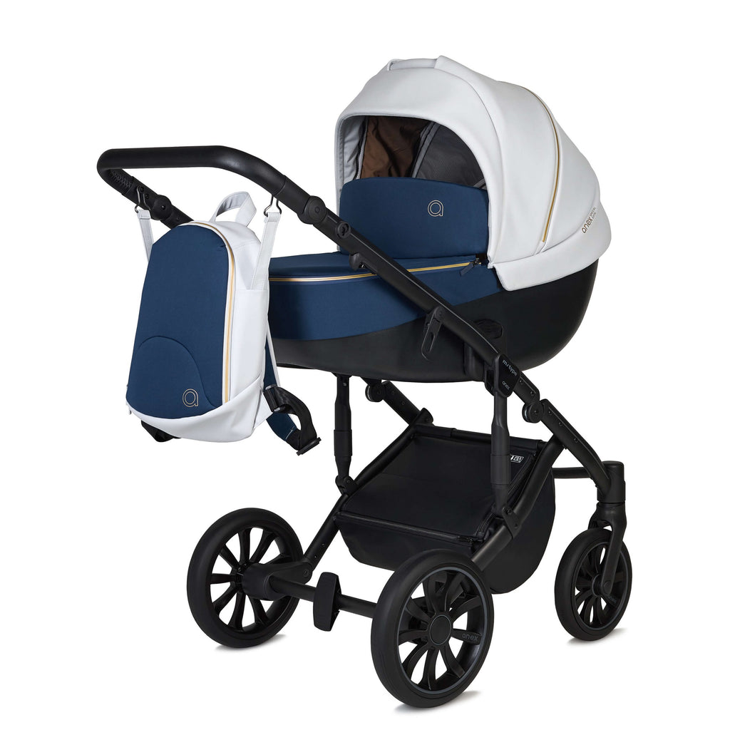 Anex Stroller M/Type NOBLE Qse-05 (Navy/White Pu Leather / Gold) Special Edition