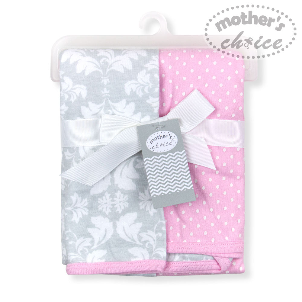 Mother's Choice Baby 2 Pack Interlock Wrap- Pink