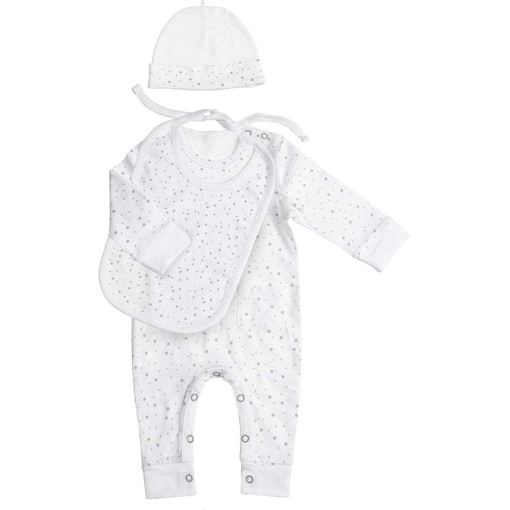 Bambam Sustainable Organic Cotton Babysuit Set (Hat, Bib, Suit)