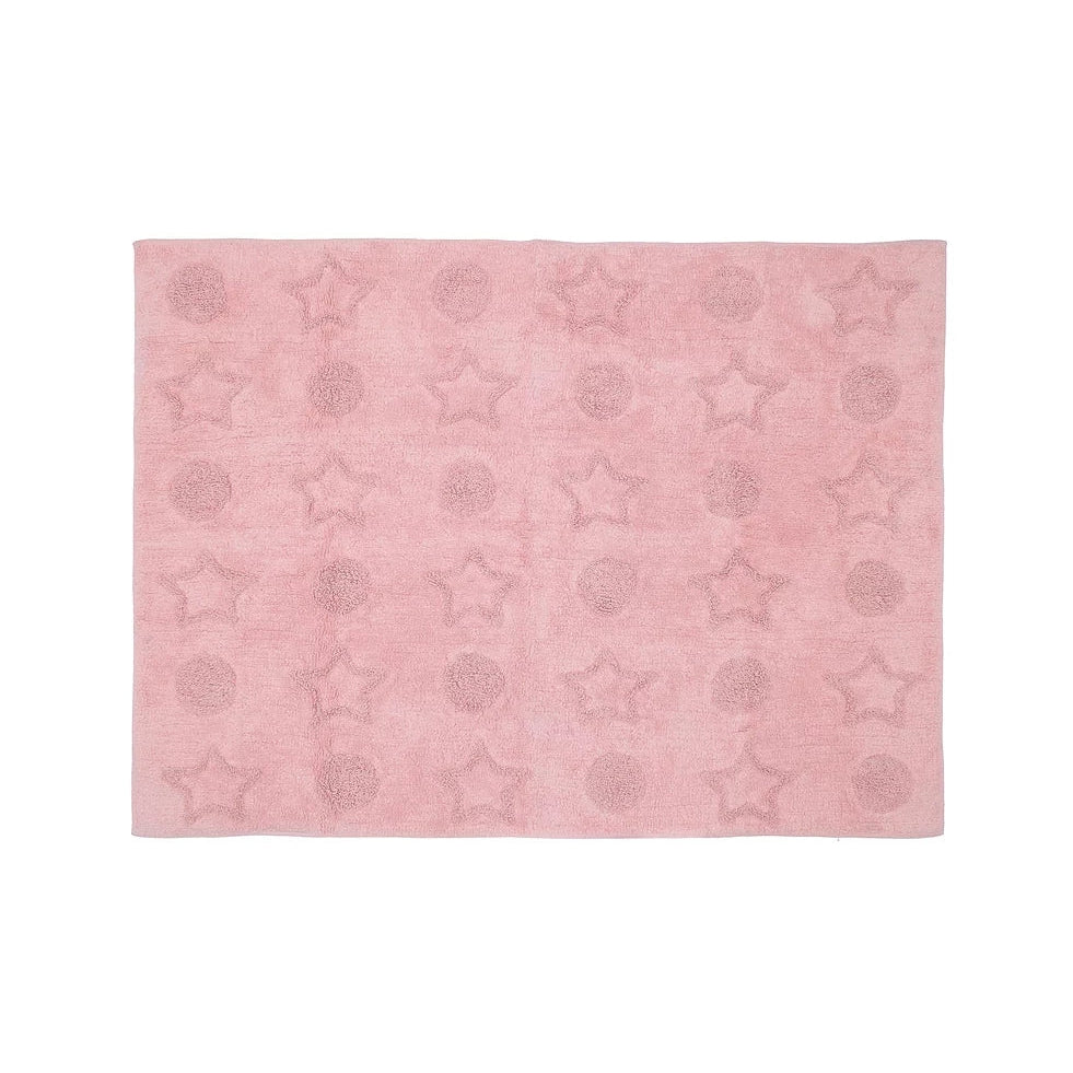 100% Cotton Washable Carpet 120*160- Planet Pink