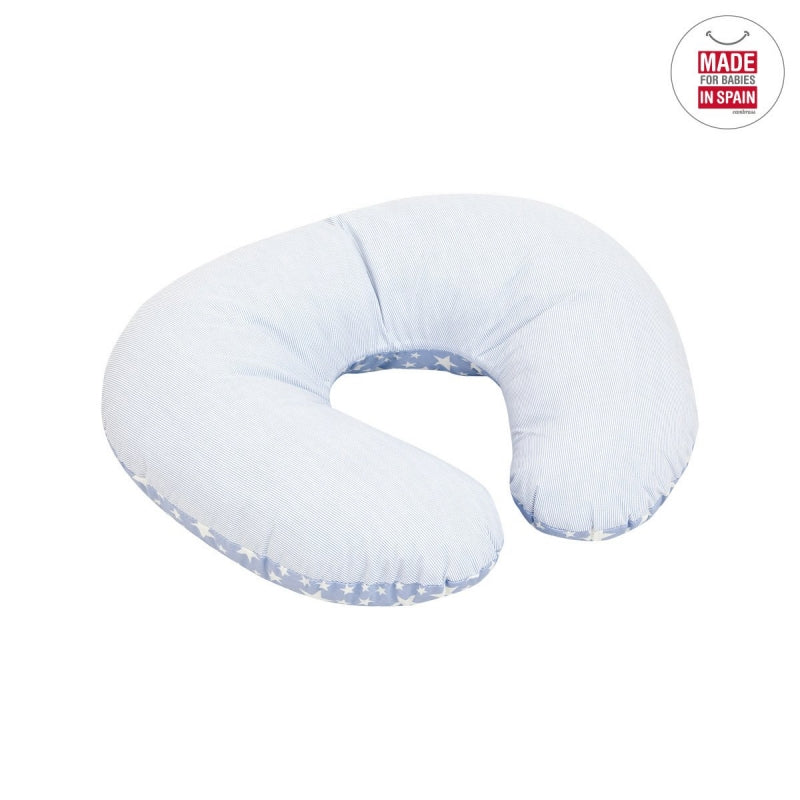 Baby Cotton Small Nursing Pillow - Star Blue