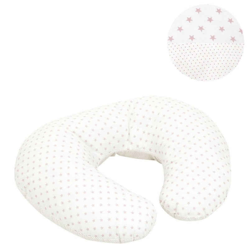Baby Cotton Small Nursing Pillow - Star Pink